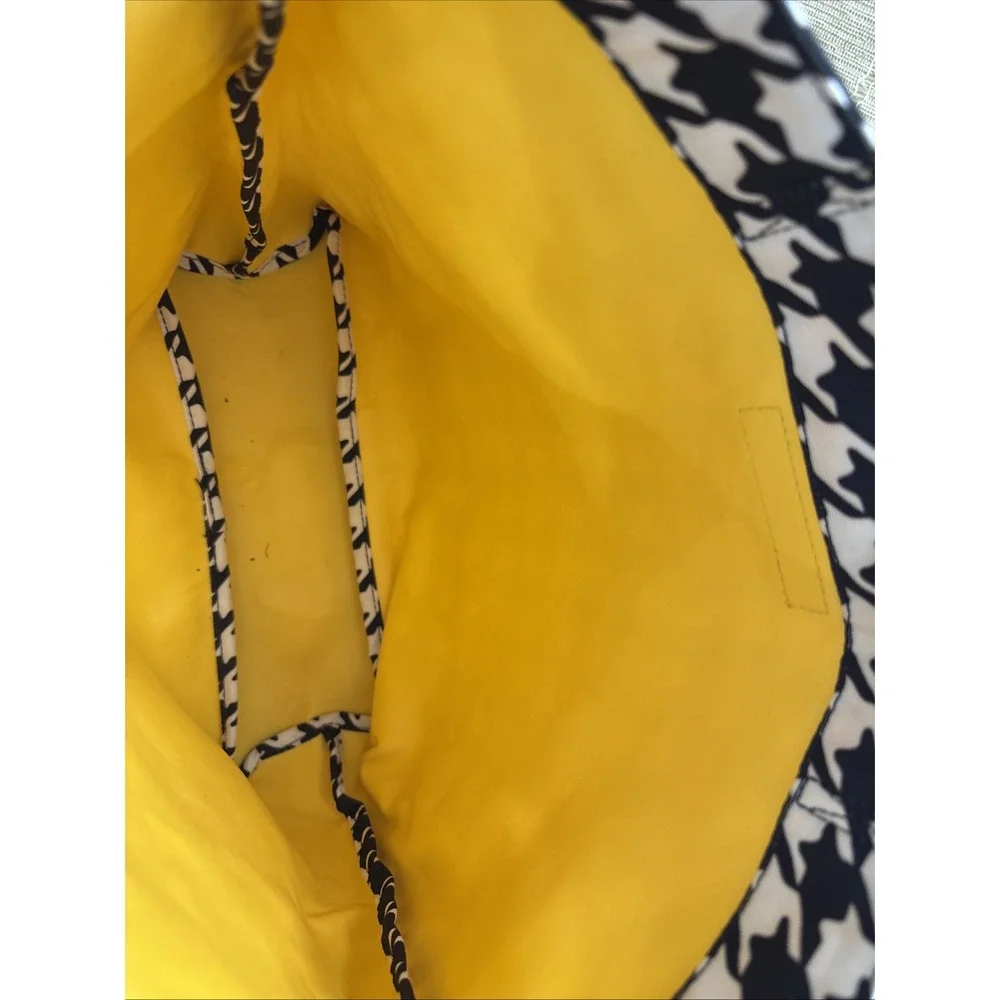 Vera‎ Bradley Hello Yellow Houndstooth Tote Bag Medium Sized